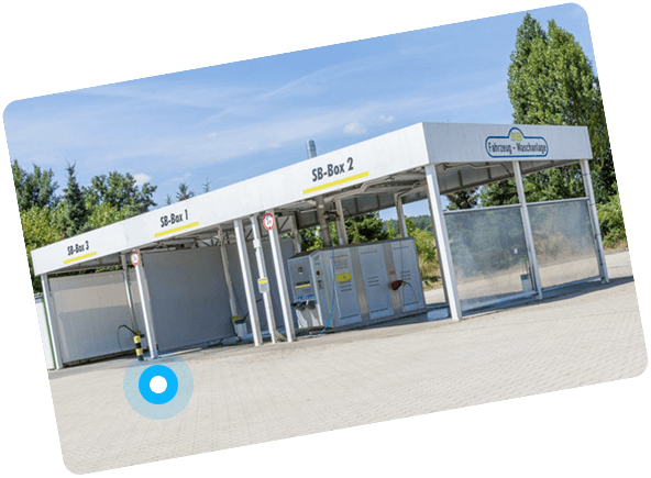 Erste eigene SB-Waschanlage von Clean Unit in Weida, eröffnet 1997 mit Kärcher Technik – Beginn des praktischen Anlagenbetriebs.
